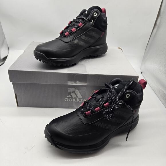 New Men\'s adidas S2G Recycled Polyester Mid-Cut Golf Shoes Black size 5 high top main image 6